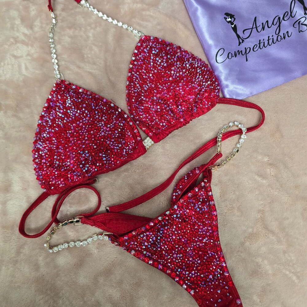Angel Competition Bikinis RED Crystal Radiance Medium/Pro